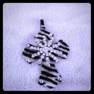 Zebra print luggage tag